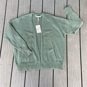 True Self Sage Green Open Front Cardigan Sweater Knit Women’s Size Medium New